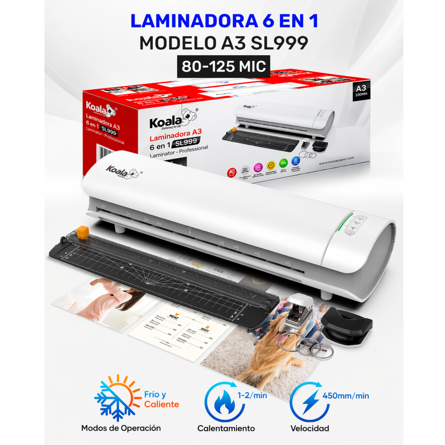 Laminadora 6 en 1 A3 MODELO SL999