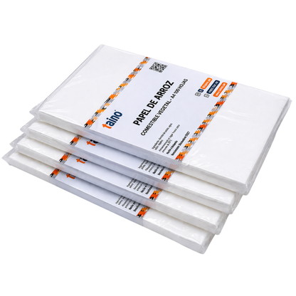Papel arroz comestible repostería decoraciones 50 hojas A4 TAINO®