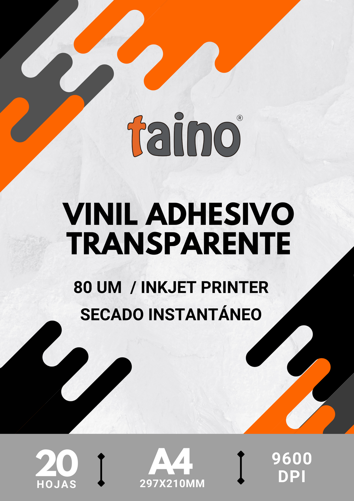 Vinil Transparente Adhesivo Paquete de 20 Hojas A4