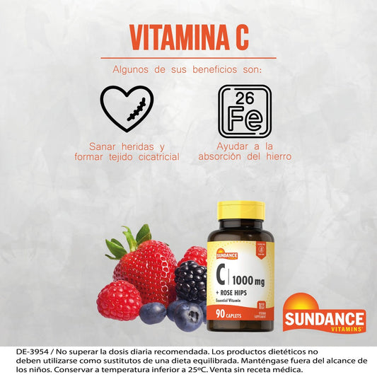 Vitamina C 90 Tabletas 1000mg