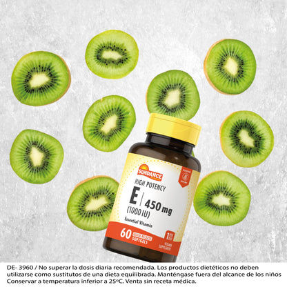 Vitamina E 60 Cápsulas Blandas 1000IU 450mg