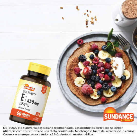 Vitamina E 60 Cápsulas Blandas 1000IU 450mg