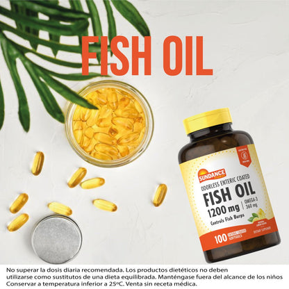 Omega 3 Aceite de Pescado 100 cápsulas blandas 1200mg