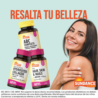Cabello Piel y Uñas 60 Tabletas Recubiertas 5000mcg