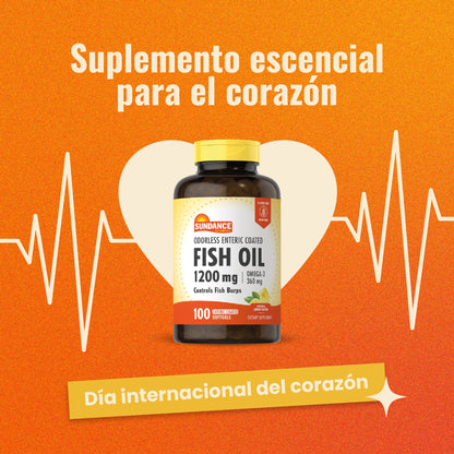 Omega 3 Aceite de Pescado 100 cápsulas blandas 1200mg