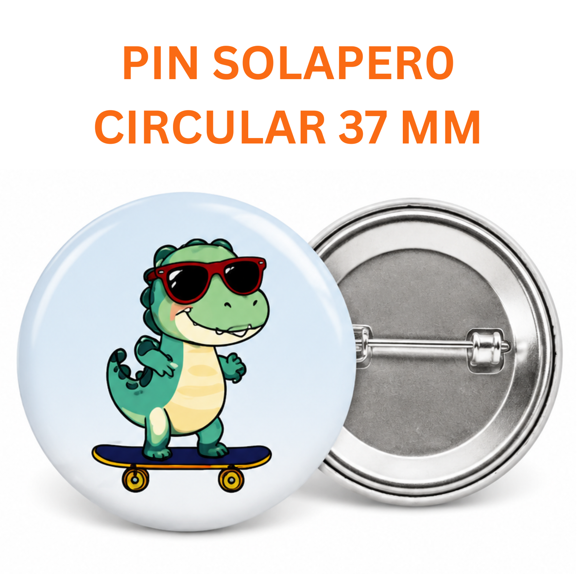 Pin Solapero Circular Personalizable 37 mm | 100 unidades