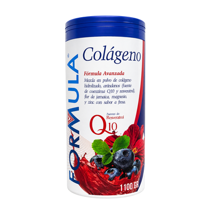 Colágeno hidrolizado arandanos flor de jamaica magnesio fresa fórmula V 1.1 kg