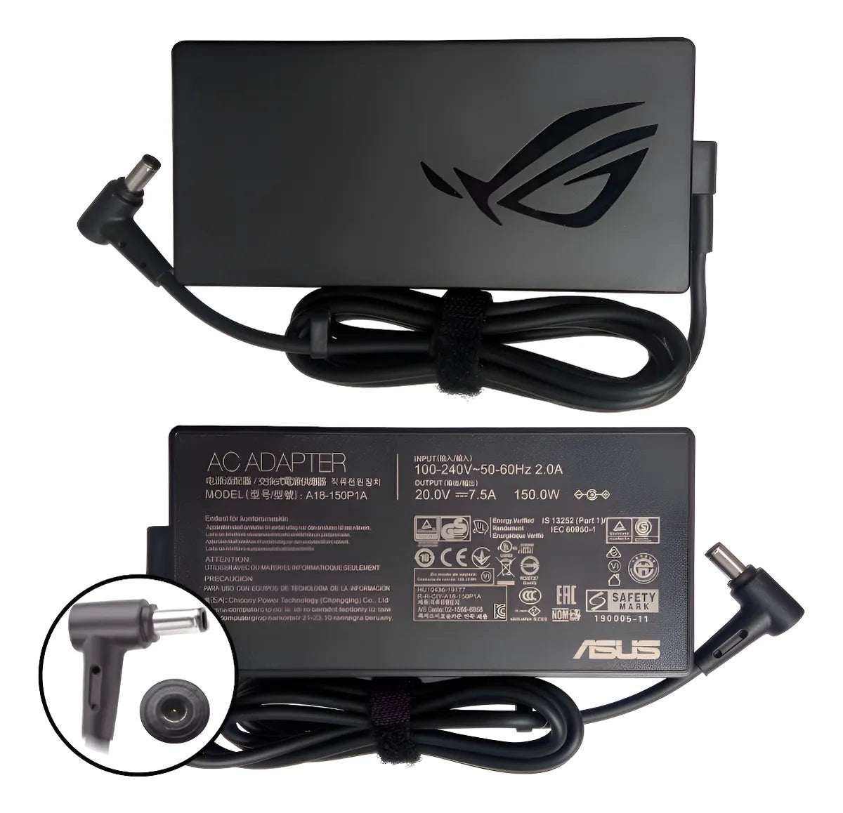 Cargador ASUS 20v 7.5a ORIGINAL 150Wats GAMER