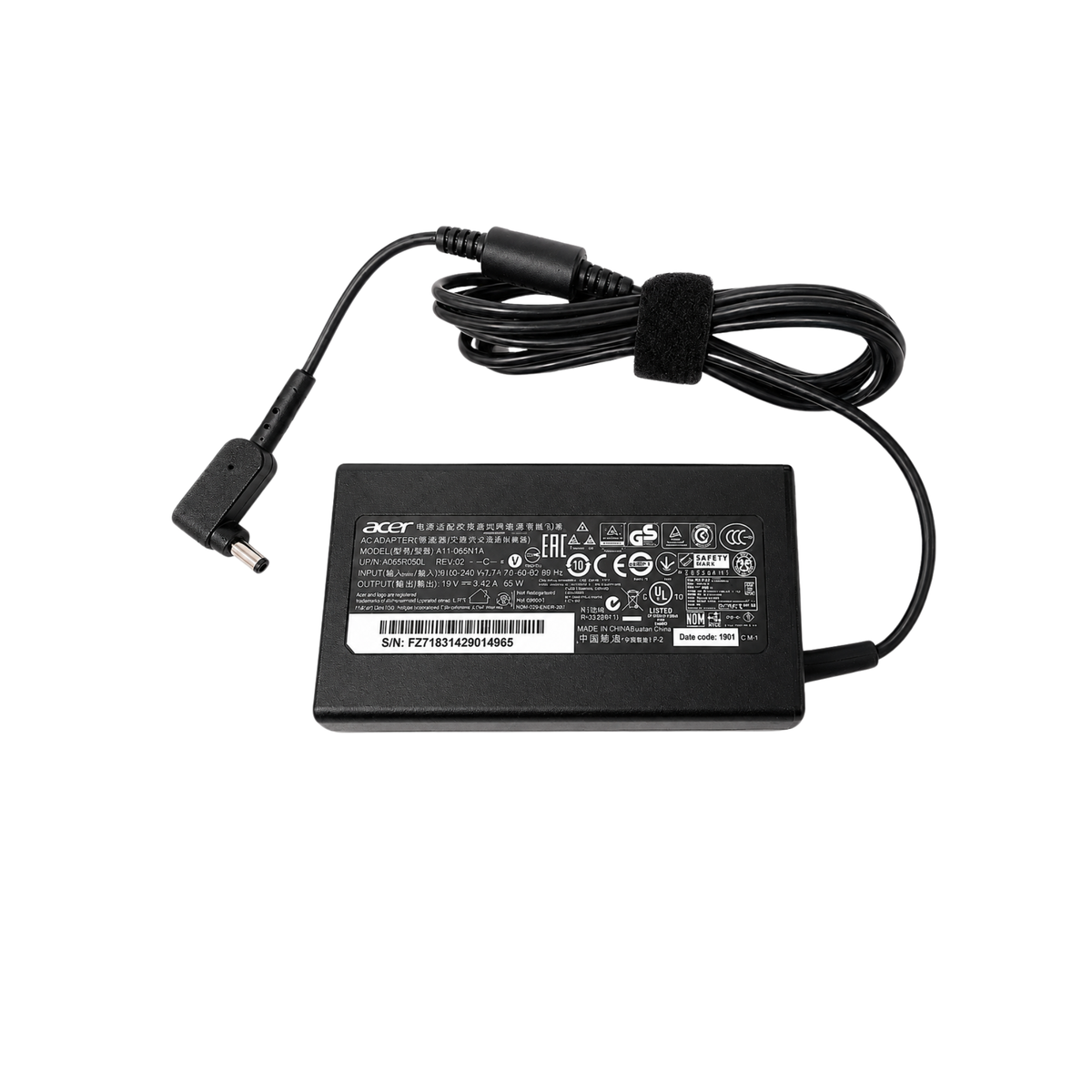 Cargador acer aspire original 19V 2.37A 3.16A 3.42A Punta Fina