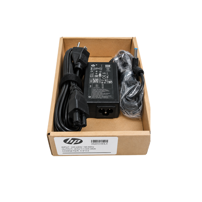 Cargador Hp 19.5v 3.33a original punta azul cable de corriente