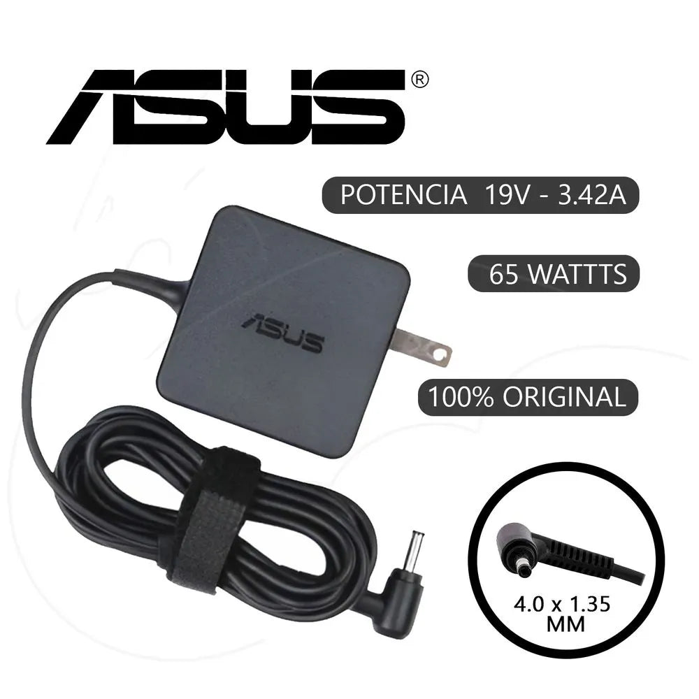 Cargador ASUS 19v 3.42A ORIGINAL Punta Delgada