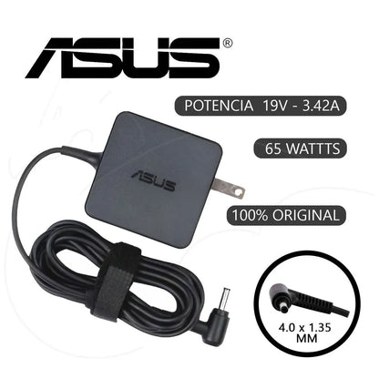 Cargador ASUS 19v 3.42A ORIGINAL Punta Delgada