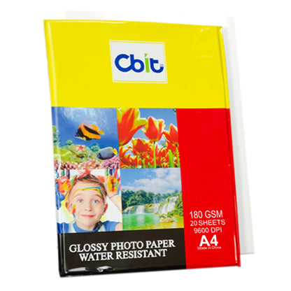 Papel Fotográfico Glossy Tamaño A4 20 Hojas Tarjetas Diploma - TAINO®
