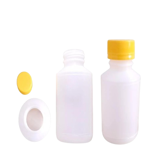 Botella Vacía Transparente De 120ml De Polietileno Tapón Tapa 100ml