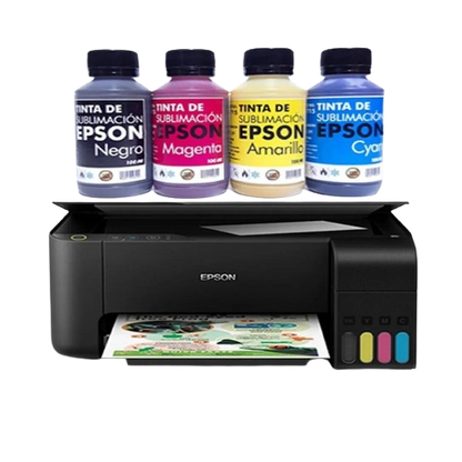 Combo Sublimación 11 en 1 Plancha Importada 30x40 Impresora Tintas Hojas - TAINO®
