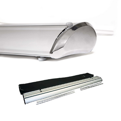 Roll Screen Base Pesada Aluminio Roll Up 2x1 mts con Estuche