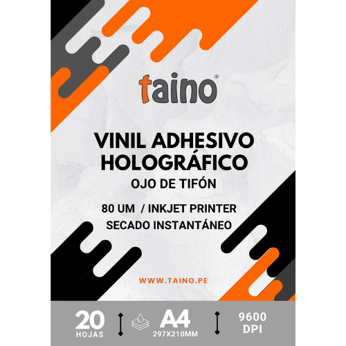 Vinil Holográfico Plateado Varios Diseños 20 hojas A4