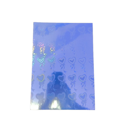 Vinil Holográfico Plateado Diseños Variados 20 hojas A4