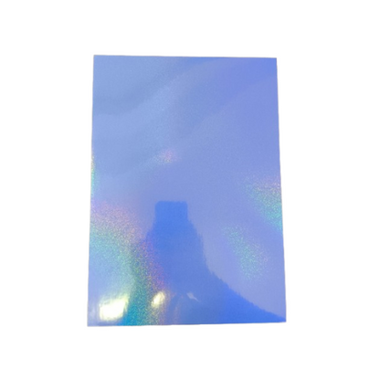 Vinil Holográfico Plateado Diseños Variados 20 hojas A4