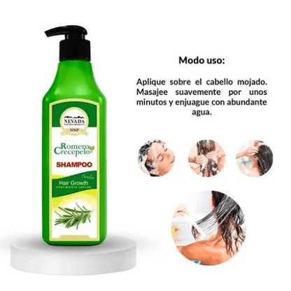 Combo Romero Crecepelo: Shampoo + Acondicionador + Tónico de Crecimiento Capilar