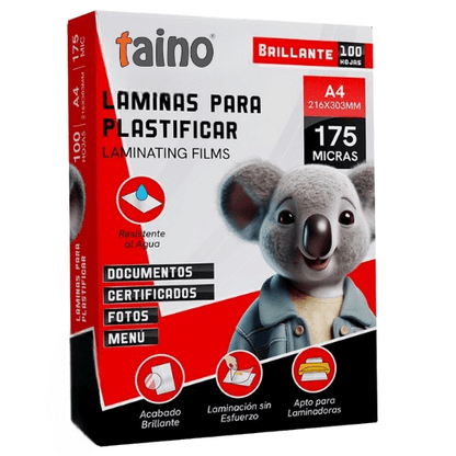 Micas para Enmicados A4 – 175 mic Paquete de 100 hojas