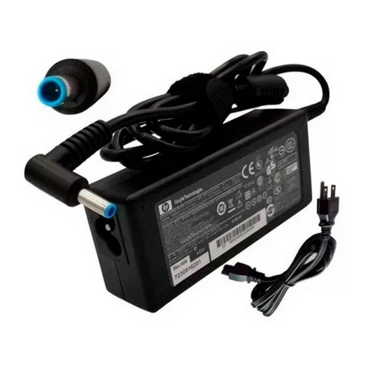 Cargador HP 19.5v 3.33a Punta Azul Cable Corriente