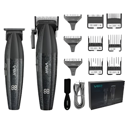 Afeitadora Profesional VGR V-640 Cortadora + Trimmer y Accesorios