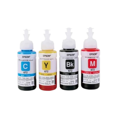 Tinta Epson 672 Original L110 L120 L200 L210 L300 Black Cian Yellow Magenta - TAINO®