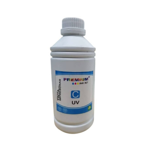 Tinta Cian Premium UV 1 Litro Para Impresora Hp Canon Epson Brother