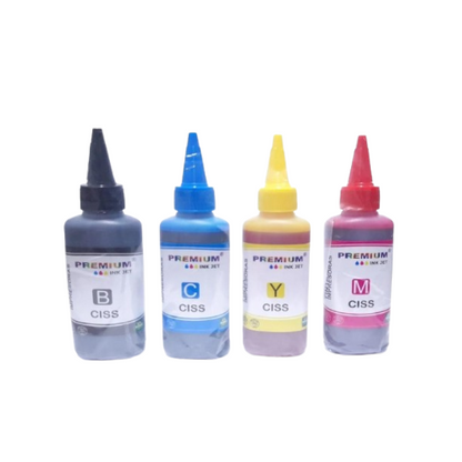 Pack Tinta Premium 100Ml Impresoras Hp Canon Epson Brother Black Cian Yellow Magenta - TAINO®