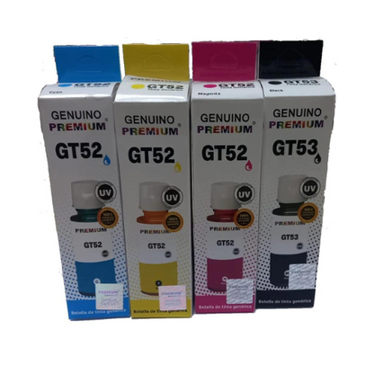 Pack Tinta HP Premium Gt53 Gt52 Black Cian Yellow Magenta - TAINO®