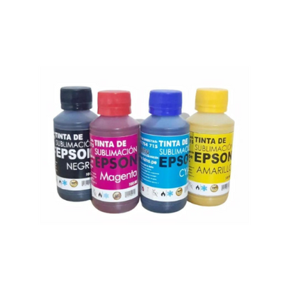 Pack Tinta Sublimacion Importada 100ml Negro Cian Yellow Magenta - TAINO®