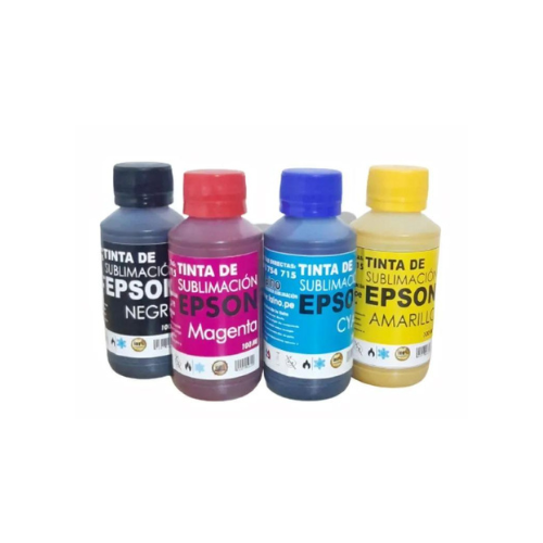 Pack Tinta Sublimacion Importada 100ml Negro Cian Yellow Magenta