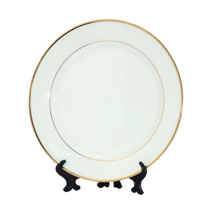 Plato Blanco con Borde Dorado 10 Pulgadas - TAINO®