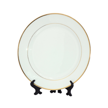 Plato Blanco con Borde Dorado 8 Pulgadas - TAINO®