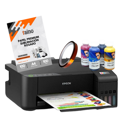 Impresora de Sublimación 4 en 1 Epson L1250 Wifi Papel Sublimación A4 100 hojas Cinta Térmica 4 Tintas Sublinova - TAINO®