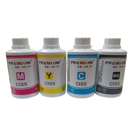 Tinta Pack Premium 1/2 Litro Black Cian Yellow Magenta