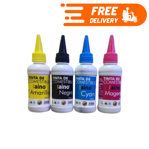 Tinta Pack Comestible Vegetal 100ml Negro Cian Yellow Magenta