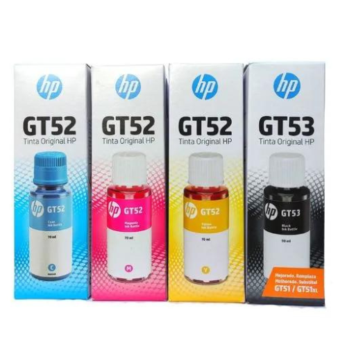 Pack Tinta Hp Gt52 Gt53 Original Black xl Cian Yellow Magenta