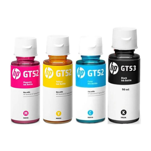 Pack Tinta Hp Gt52 Gt53 Original Black xl Cian Yellow Magenta