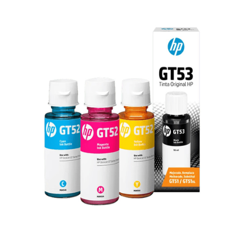 Pack Tinta Hp Gt52 Gt53 Original Black xl Cian Yellow Magenta