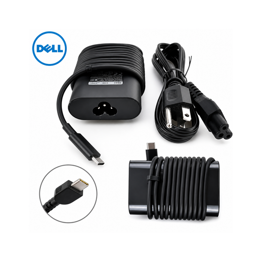 Cargador DELL Original 20v 3.25a Punta Type C Cable Corriente