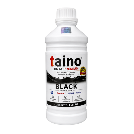 Tinta Black Premium 1 Litro Para Impresoras Ciss Hp Canon Epson Brother