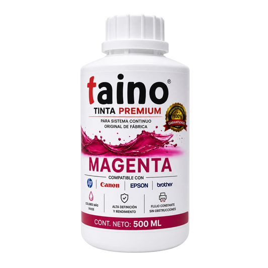 Tinta Magenta TAINO® Premium DYE CISS – 500 ml