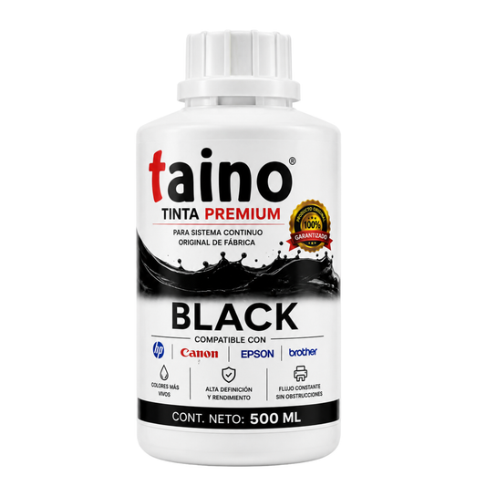 Tinta Black TAINO® Premium DYE CISS – 500 ml