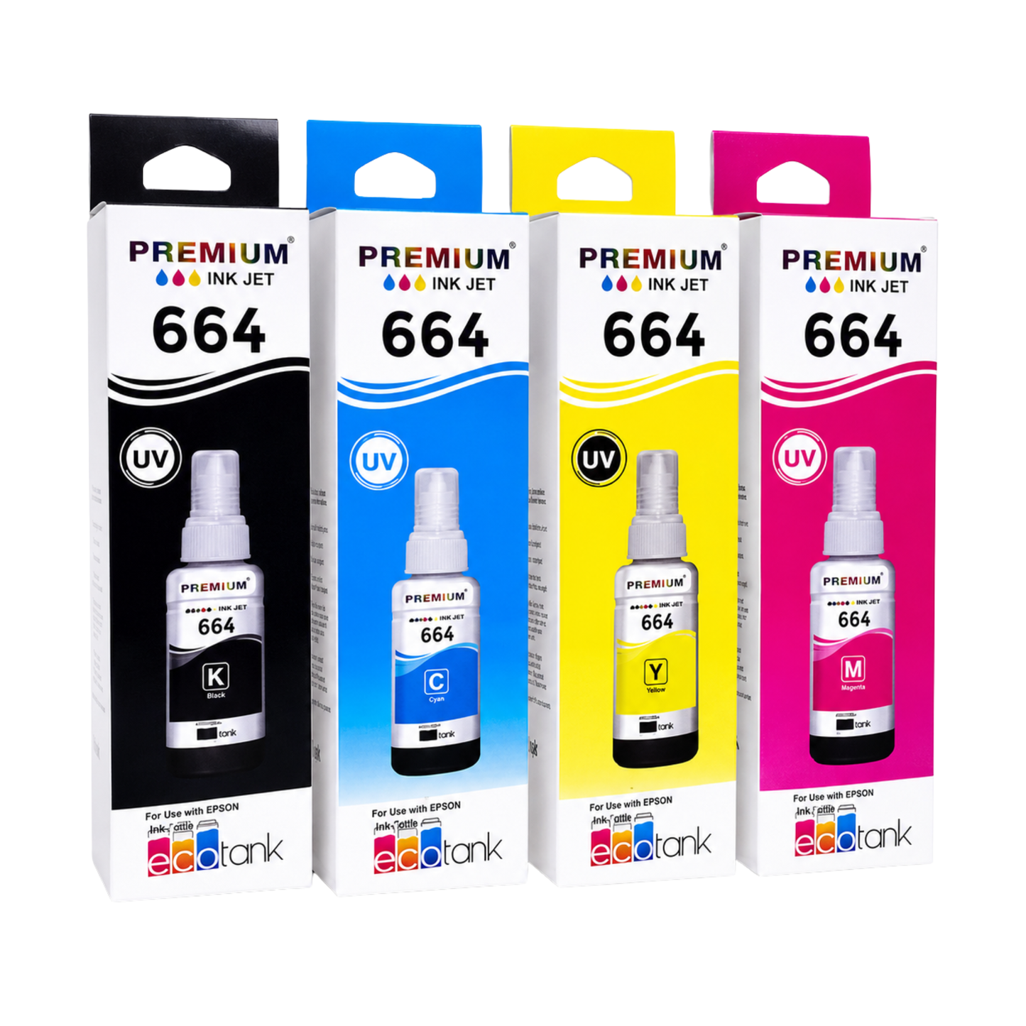 Pack Tinta Epson 664 Premium Negro Cian Yellow Magenta