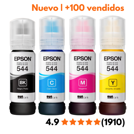 Tinta epson 544 original serie L3110 L3150 L3160 L4150 L5190 black cian yellow magenta