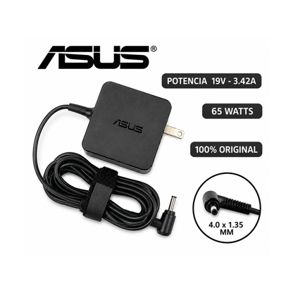 Cargador asus 19v 3.42a original punta delgada