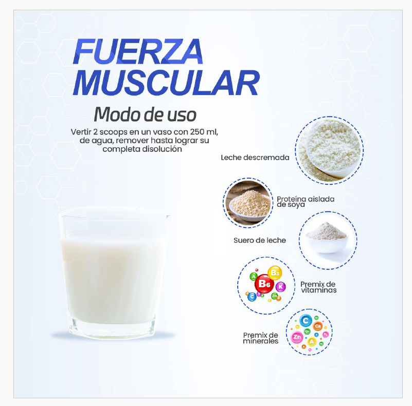 Leche Sure Proteinas Suero de Leche Colageno Calcio Hierro Fórmula V 1.1 Kg