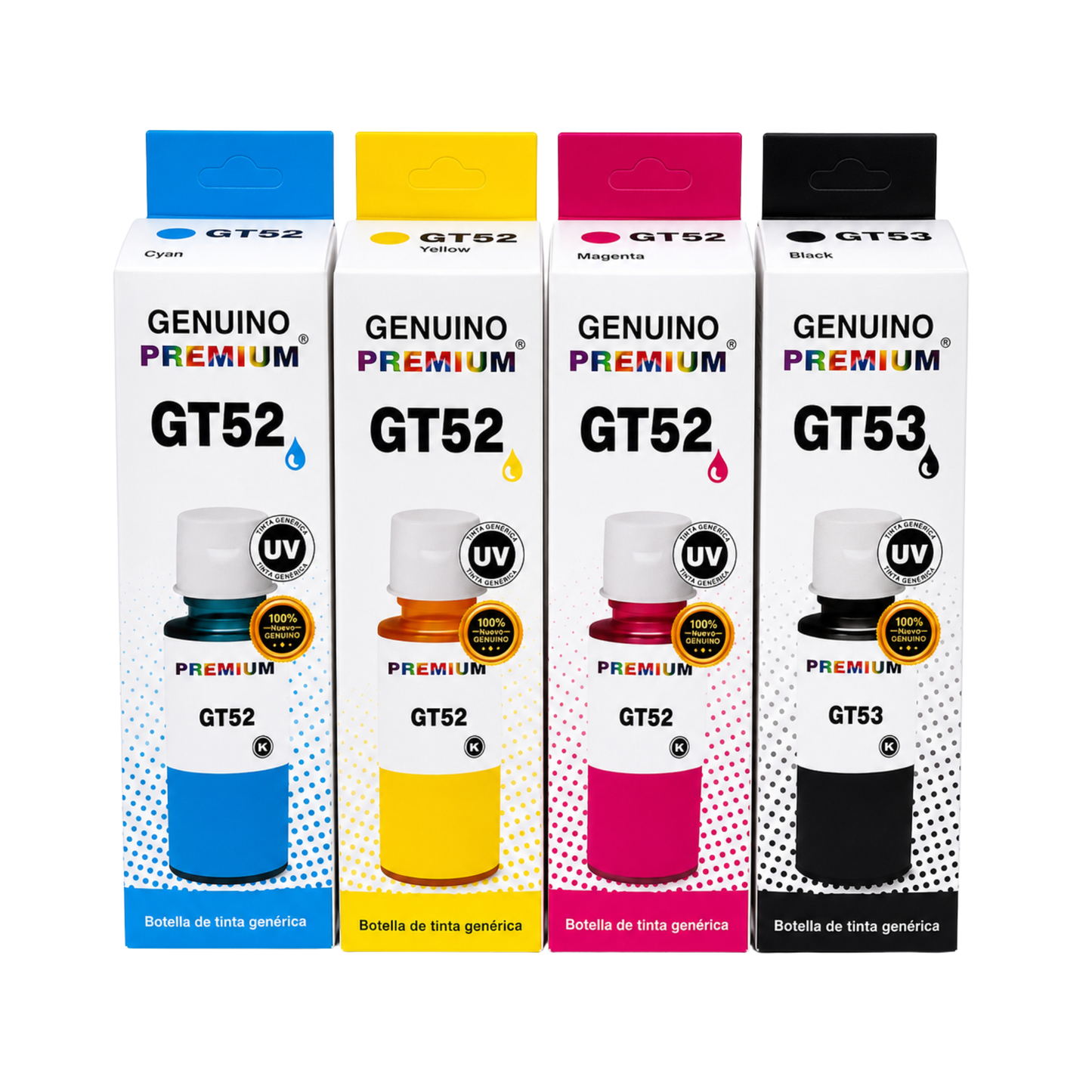 Tinta HP Premium Gt53 Gt52 Black Cian Yellow Magenta